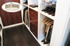 Dark brazilian walnut floor in an elegant closet