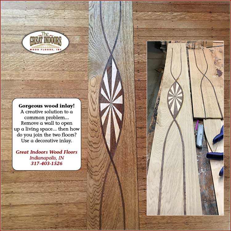 wood floor inlay