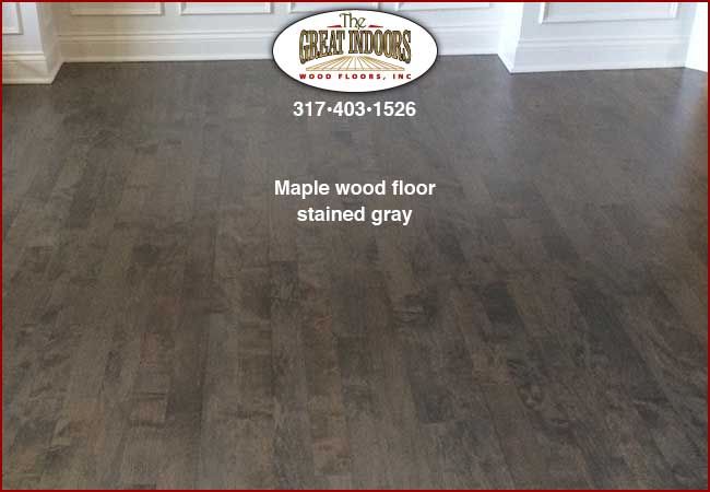 maple hardwood floor stained gray