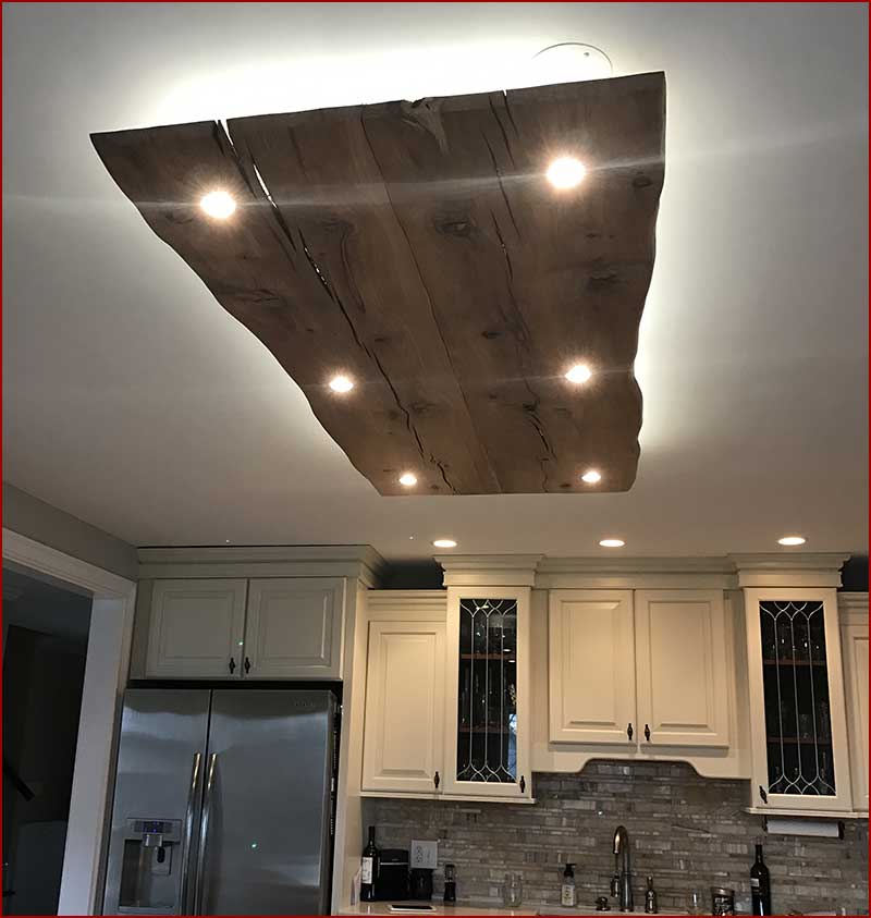 wooden ceiling light fixture and light diffuser