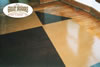 Decorative stain pattern on a hardwood floor
