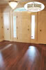 Refinished wood floor in entry hall
