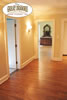 Open hallway with oak floors